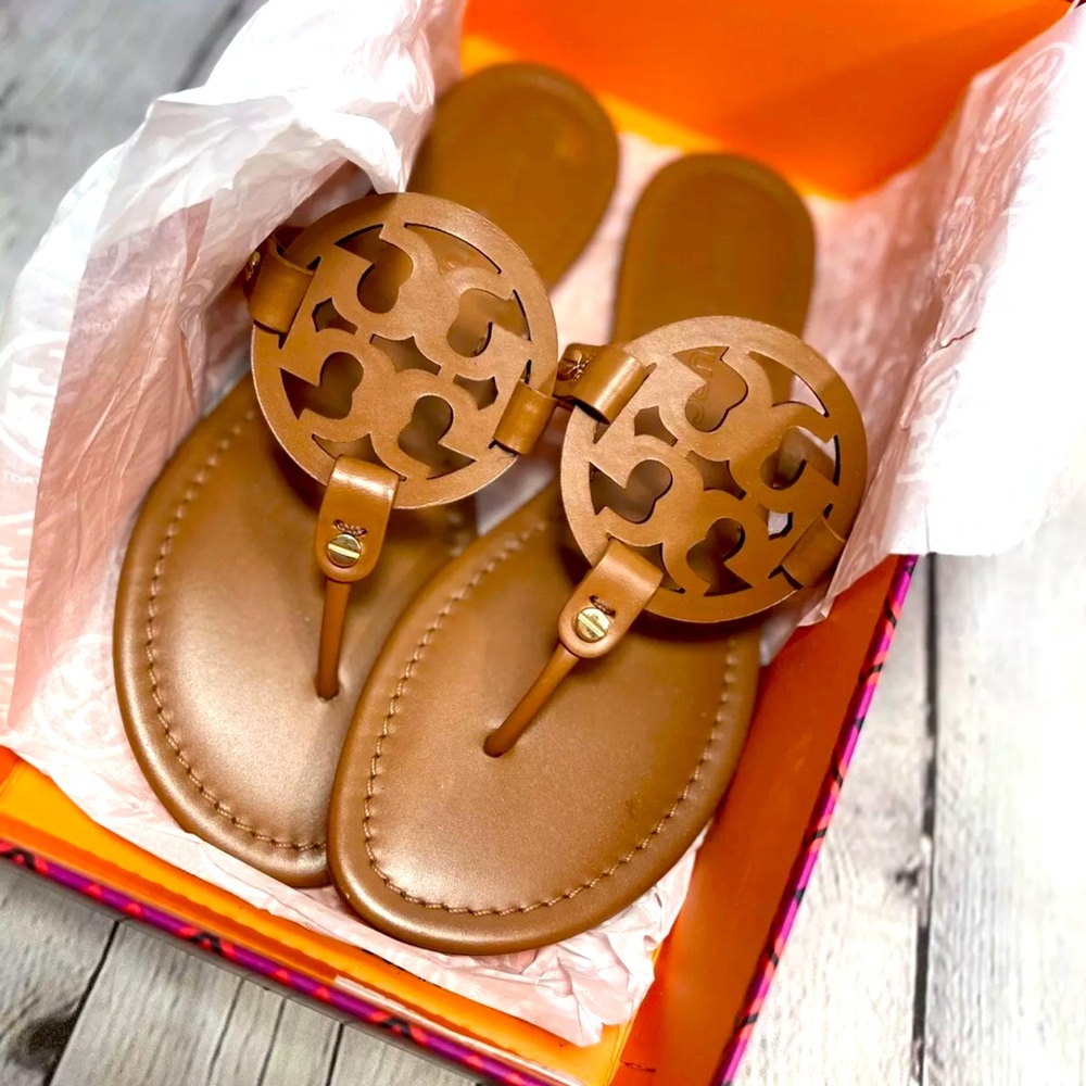 NIB Nordstrom Tory Burch miller sandal leather - Picture 3 of 6